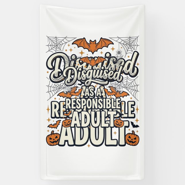 Lona Disfrazado de adulto responsable Vector de Hallowe (Vertical)