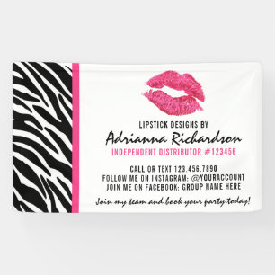 Lona Distribuidor de lápiz labial de Zebra Kiss Show / 