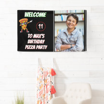 Diversión de cumpleaños con pizza Fiesta de pizza 