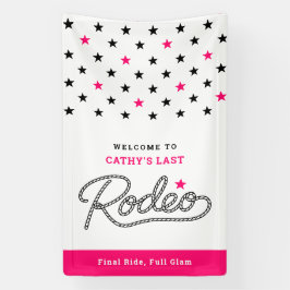 Lona Diversión Rosa Caliente Su Último Rodeo Despedida