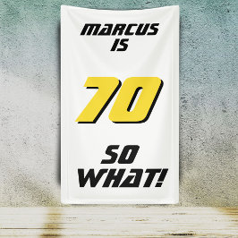 Lona Divertido 70 así que qué Cota Fiesta de cumpleaños