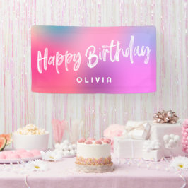 Lona Divertido adolescente colorido moderno Tween Chica