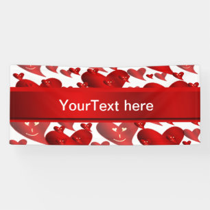 Lona divertido, corazones, corazón, rojo, amor, valenti