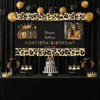 Diviértete Cumpleaños Leopardo Reina Cuarenta Foto