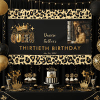 Diviértete Cumpleaños Leopardo Reina Treinta Foto 