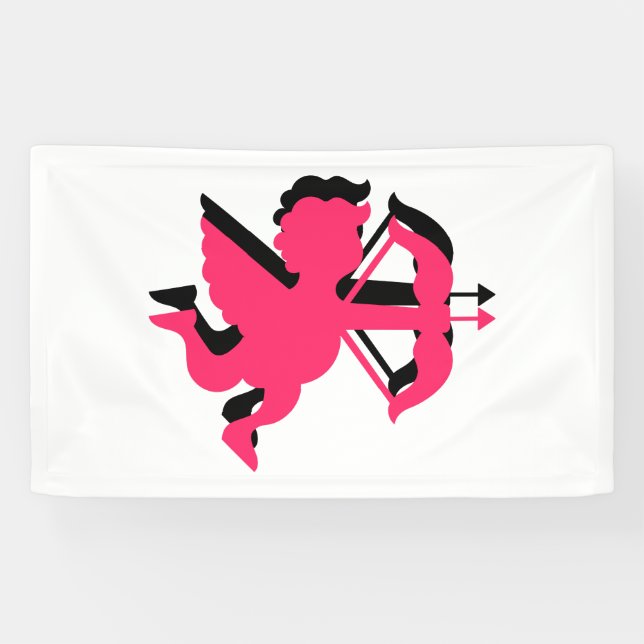 Lona Doble Cupido Día de San Valentín 3x5 Vinilo (Horizontal)