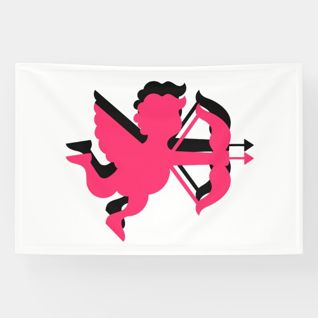 Lona Doble Cupido Día de San Valentín 4x6 Vinilo (Horizontal)