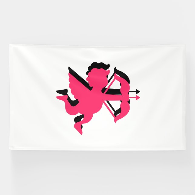 Lona Doble Cupido Día de San Valentín Vinilo 6x10 (Horizontal)