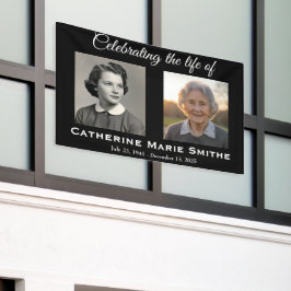 Lona Doble imagen funeraria o conmemorativa