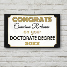 ¡Doctorado Felicitaciones! Banner personalizado