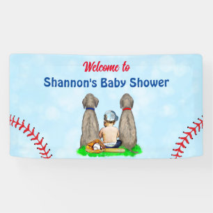 Lona Dog and Baby Boy Baseball Baby Shower