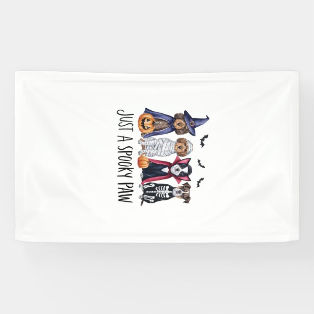 Lona Dog Halloween Just a Spooky Paw (Horizontal)