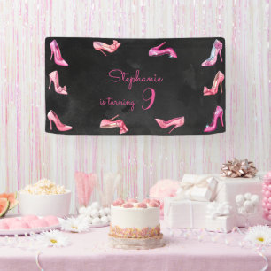 Lona Doll rosa zapatos de tacón alto chica fiesta de cu