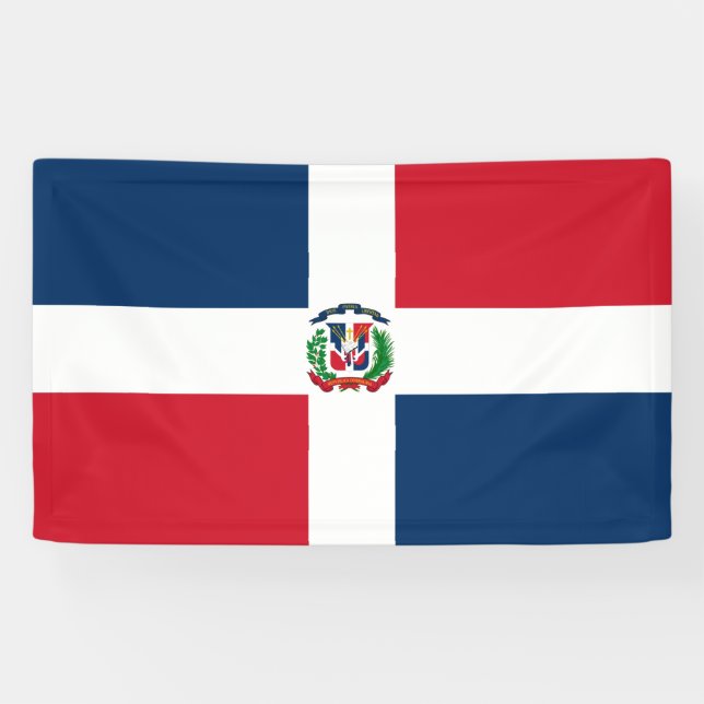 Lona Dominican Republic flag Banner (Horizontal)