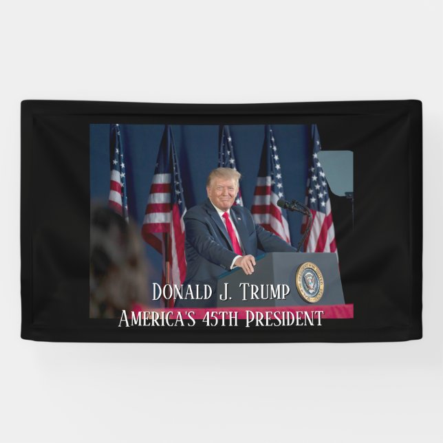 Lona Donald J. Trump 45.º presidente Keepsake (Horizontal)