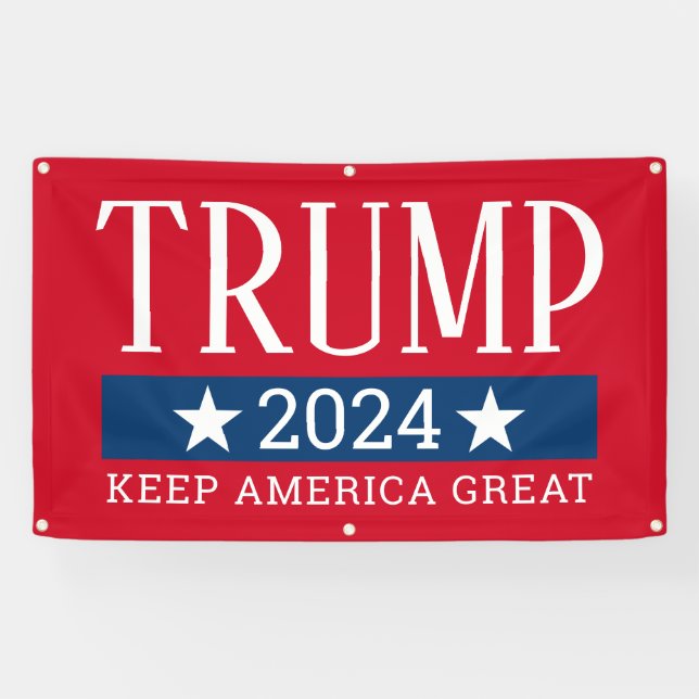 Lona Donald Trump 2024 Enorme nombre mantiene a Estados (Horizontal)