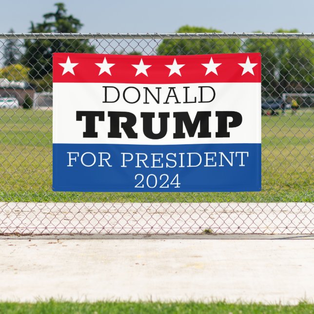 Lona Donald Trump para presidente 2024 (in situ)