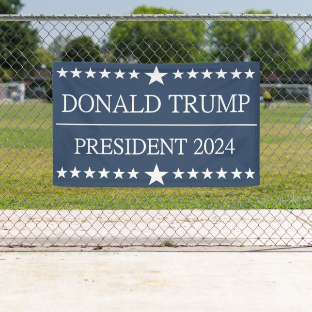 Lona Donald Trump Presidente 2024 Negrita azul (In situ)