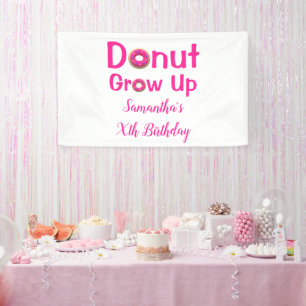 Lona Donut Crecer Cumpleaños