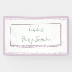 Lona Doodles dibujados por la mano Minimalista rosa Bab
