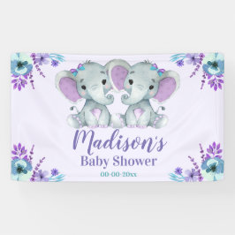 Lona Dos Chicas elefantes en la mesa de Rótulo