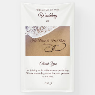 Lona Dos Corazones En La Arena