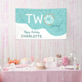 Lona Dos dulces Chicas Verde azulados de Frosting Banne