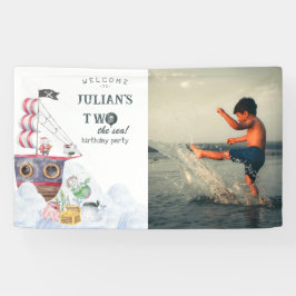 Lona Dos El Barco Pirata Marítimo Sirena Segundo Fiesta