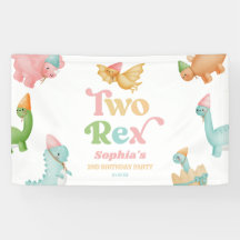 Dos Rex Dinosaur 2º Segundo Partido de Cumpleaños