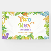 Dos Rex Dinosaur 2º Segundo Partido de Cumpleaños