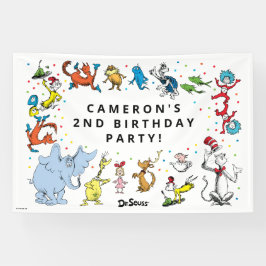 Lona Dr. Seuss Character Confetti | Cumpleaños de los n