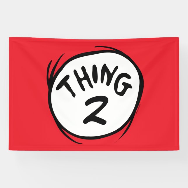 Lona Dr. Seuss | Cosa Uno Cosa Dos personalizada (Horizontal)