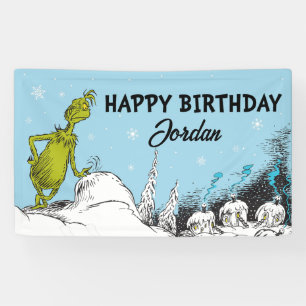 Lona Dr. Seuss Cumpleaños de invierno del Grinch