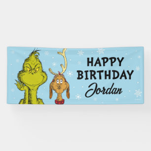 Lona Dr. Seuss Cumpleaños de invierno del Grinch