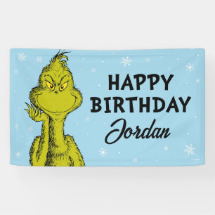 Lona Dr. Seuss Cumpleaños de invierno del Grinch