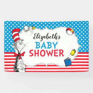 Lona Dr. Seuss - Gato en el cartel Gorra de Baby Shower