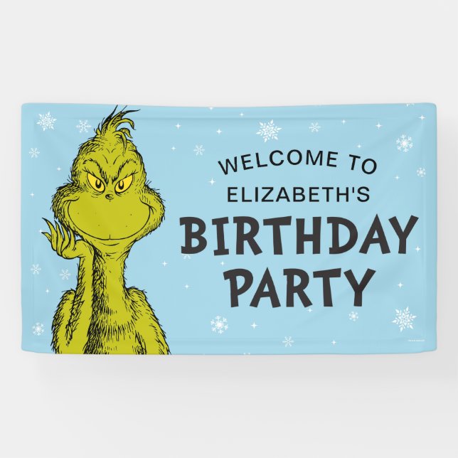 Lona Dr. Seuss | Grinch Winthday Welcome (Horizontal)