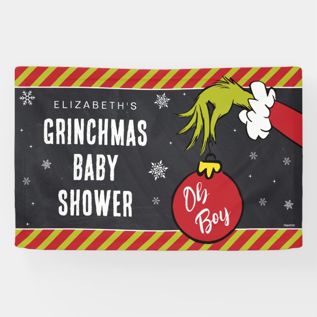 Lona Dr. Seuss | Oh Boy Grinch Baby Shower (Horizontal)