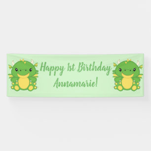 Lona Dragon Birday Party Green