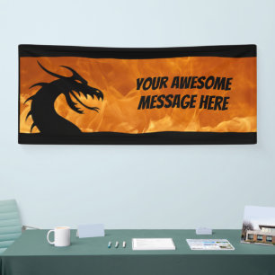 Lona Dragón de Fuego de personalizable