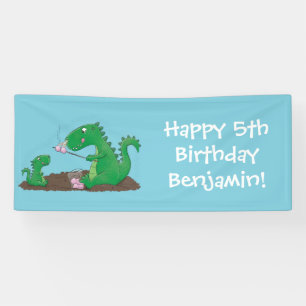 Lona dragones cortos asando malvaviscos personalizado