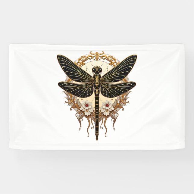 Lona Dragonfly Art Nouveau Elegant Steampunk (Horizontal)