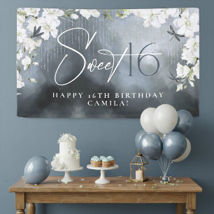 Lona Dragonfly Floral Happy Sweet 16 Dusty Blue ID1310
