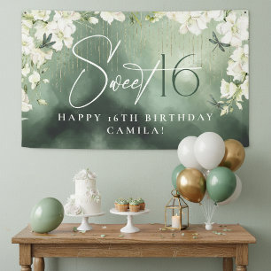 Lona Dragonfly Floral Happy Sweet 16 Sage ID1310