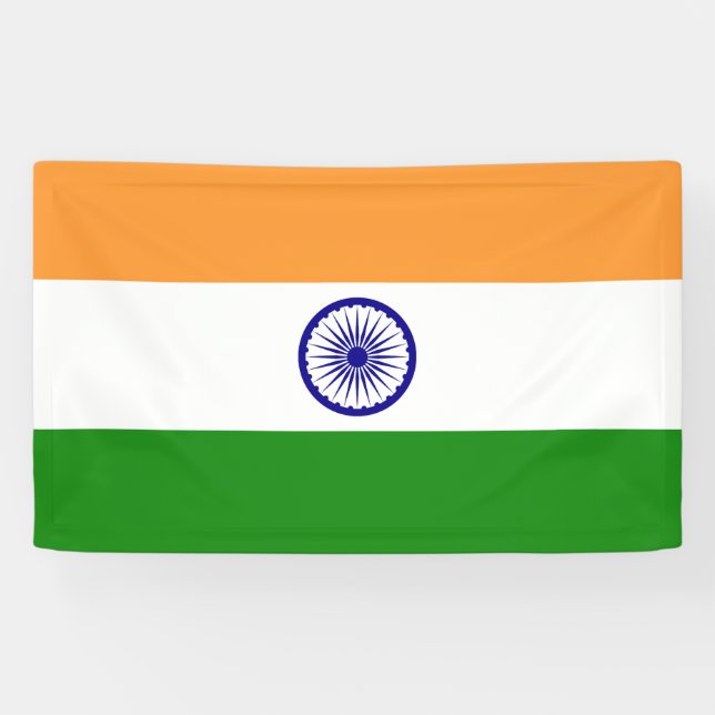 Lona Drapeau Inde (Horizontal)