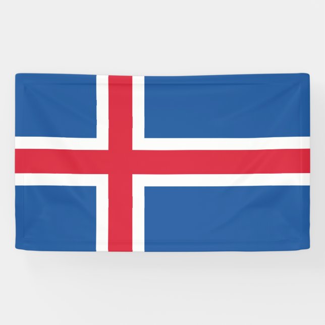 Lona Drapeau Islande (Horizontal)