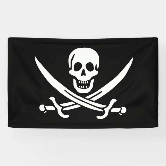 Lona Drapeau Pirate Jolly Roger (Horizontal)