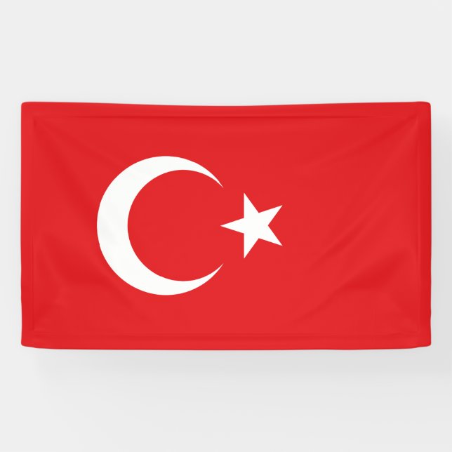 Lona Drapeau Turquie (Horizontal)