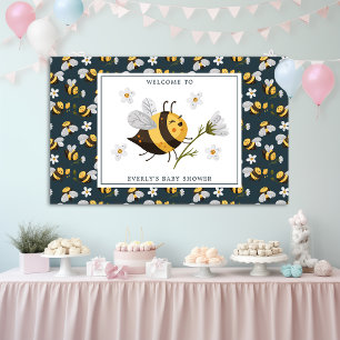 Lona Ducha de bebé abeja flor de margarita abejorro