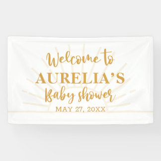 Lona Ducha de bebé Boho Yellow Little Ray Sunshine On W
